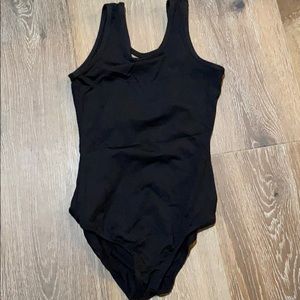 Bloch sleeveless black leotard. Child Medium